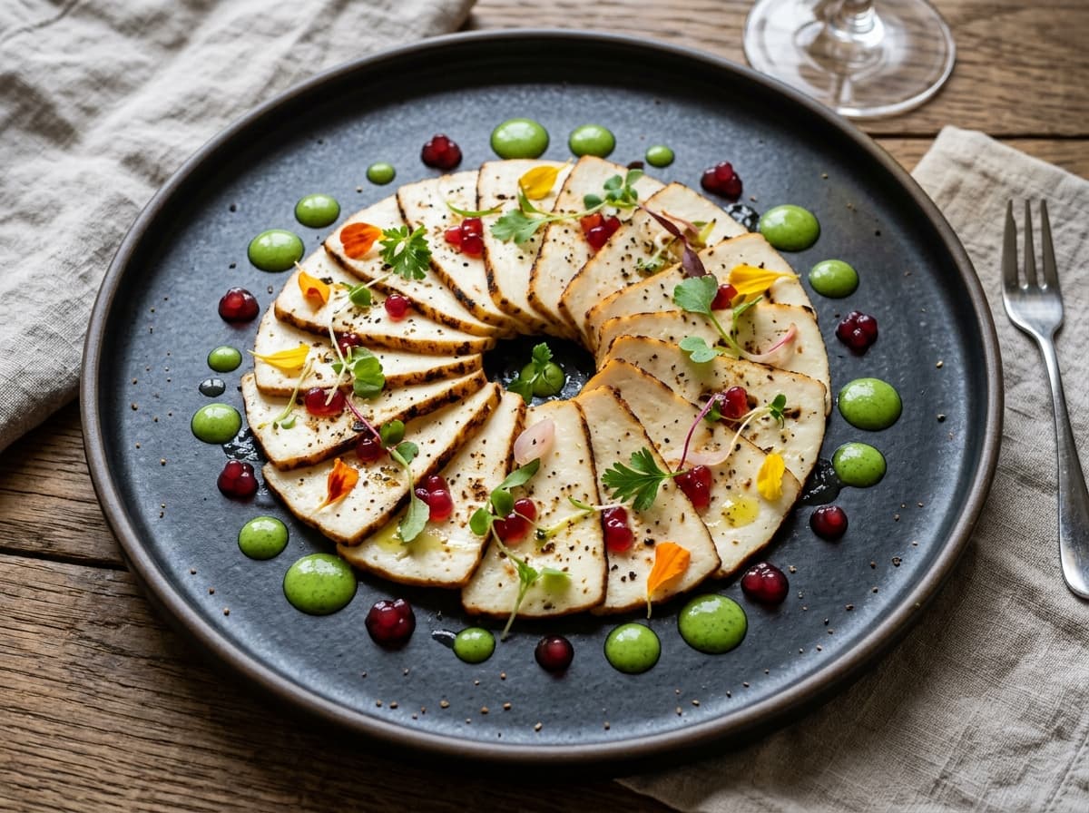 Smoked Paneer Tikka Carpaccio